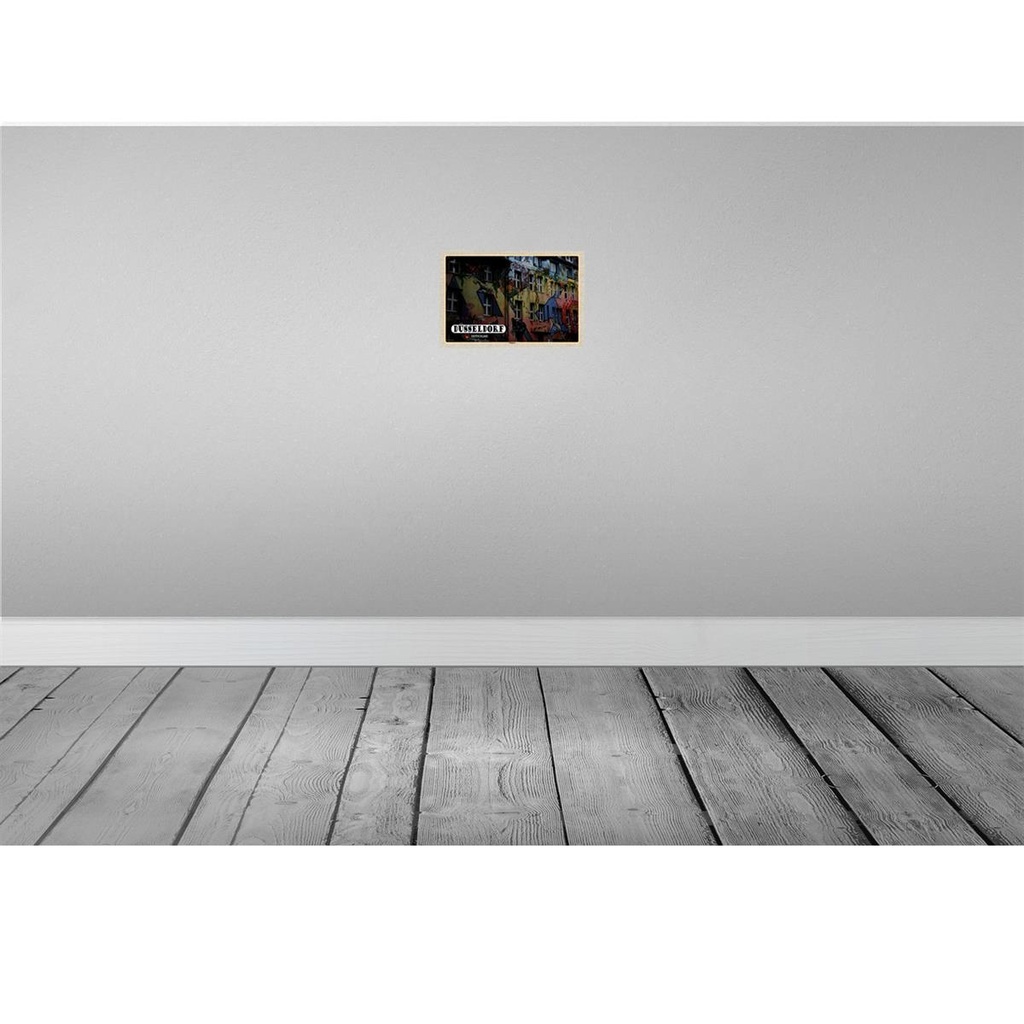 [LA-132825] Blechschild 20x30 cm Düsseldorf Flingern Kunst Gebäude Bildmotiv Reisemotiv Abenteuer Reisen Urlaub Bild 2