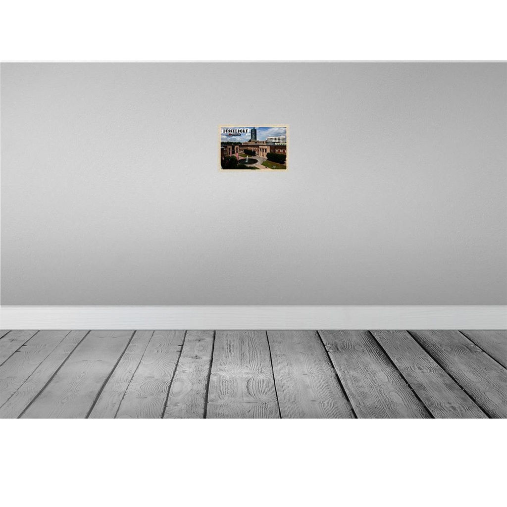 [LA-132830-H] Holzschild 20x30 cm Düsseldorf Königsallee Altstadt Bildmotiv Reisemotiv Abenteuer Reisen Bild 2