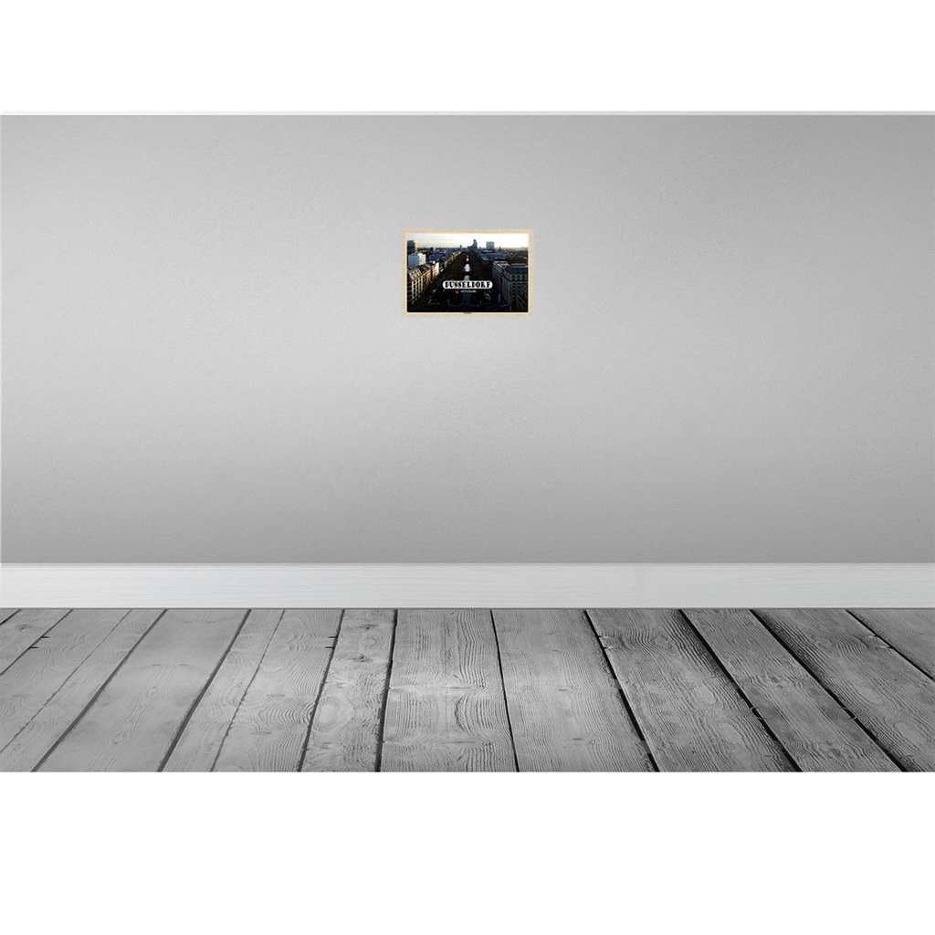 [LA-132831-H] Holzschild 20x30 cm Düsseldorf Kunstpalast Brunnen Bildmotiv Reisemotiv Abenteuer Reisen Bild 2