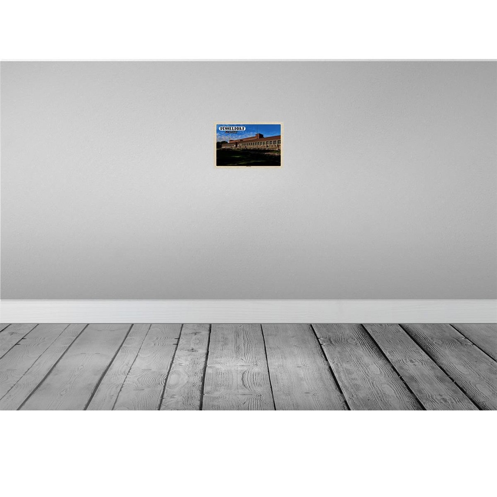 [LA-132834-H] Holzschild 20x30 cm Düsseldorf NRW-Forum Deutschland Bildmotiv Reisemotiv Abenteuer Reisen Bild 2
