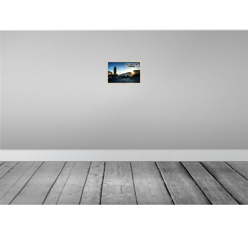 [LA-132843] Blechschild 20x30 cm Frankfurt Bockenheim Altstadt Bildmotiv Reisemotiv Abenteuer Reisen Urlaub Bild 2