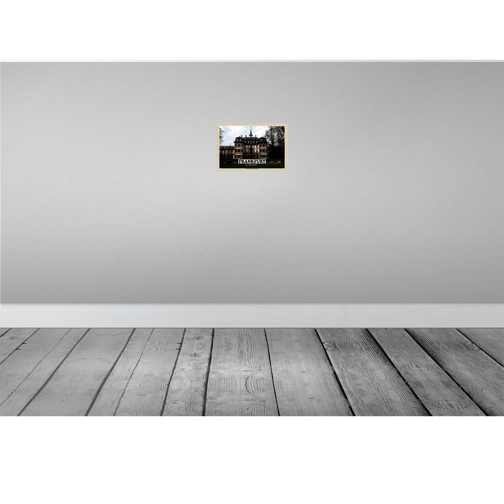 [LA-132844-H] Holzschild 20x30 cm Frankfurt Höchst Bolongaropalast Bildmotiv Reisemotiv Abenteuer Reisen Bild 2