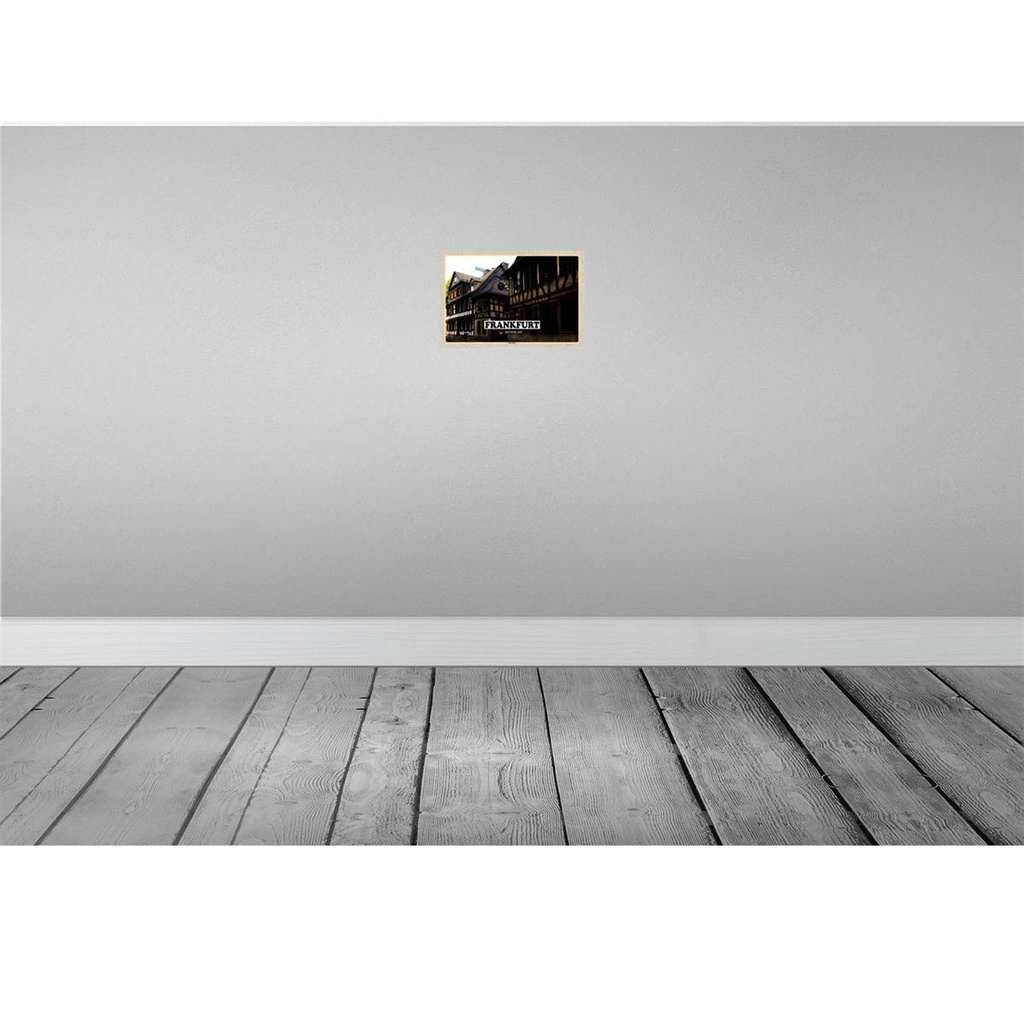 [LA-132845-H] Holzschild 20x30 cm Frankfurt Bornheim Altstadt Bildmotiv Reisemotiv Abenteuer Reisen Bild 2