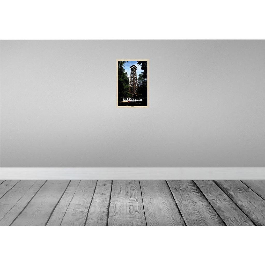 [LA-132850] Blechschild 30x20 cm Frankfurt Deutschland Goetheturm Bildmotiv Reisemotiv Abenteuer Reisen Urlaub Bild 2