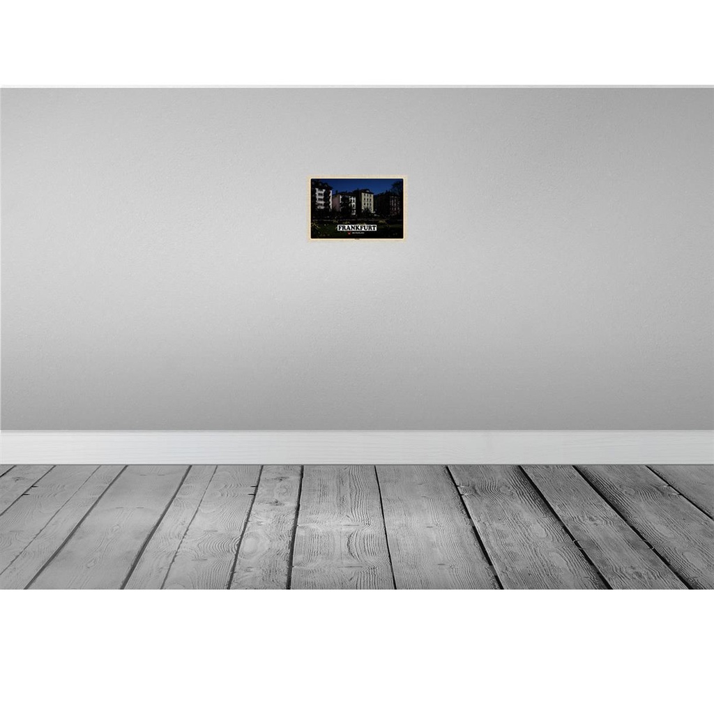 [LA-132857-H] Holzschild 20x30 cm Frankfurt Nordend Park Gebäude Bildmotiv Reisemotiv Abenteuer Reisen Bild 2