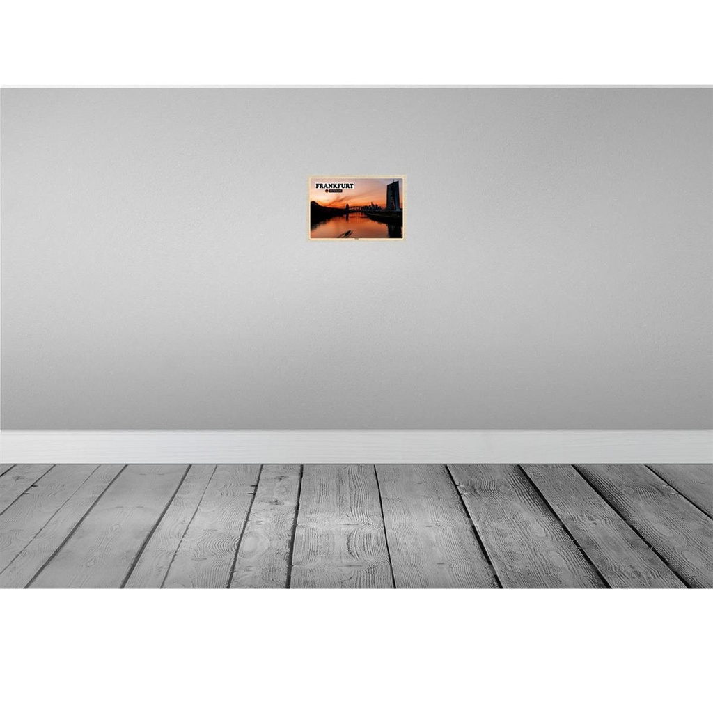 [LA-132858-H] Holzschild 20x30 cm Frankfurt Ostend Rhein Neubau Bildmotiv Reisemotiv Abenteuer Reisen Bild 2