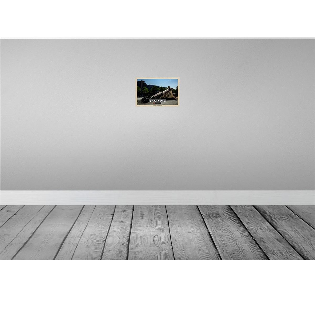 [LA-132862-H] Holzschild 20x30 cm Frankfurt U-Bahnstation Bockenheim Bildmotiv Reisemotiv Abenteuer Reisen Bild 2