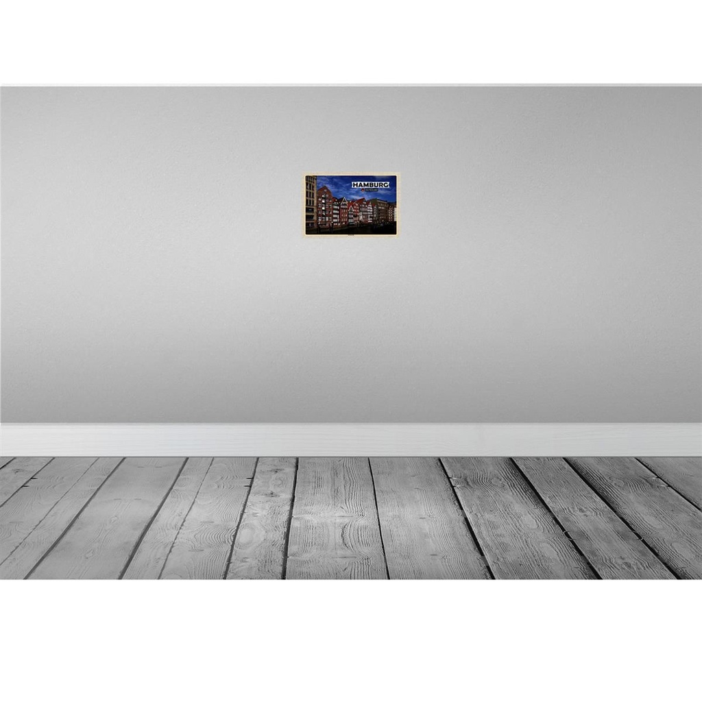 [LA-132868-H] Holzschild 20x30 cm Hamburg Deichstraße Flusse Bild 2