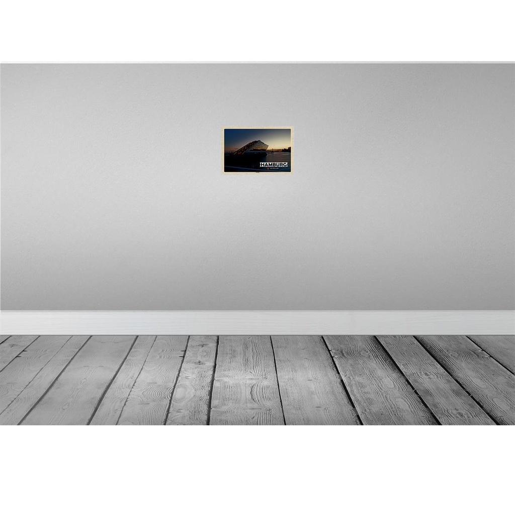 [LA-132870-H] Holzschild 20x30 cm Hamburg Dockland Architektur Bildmotiv Reisemotiv Abenteuer Reisen Bild 2