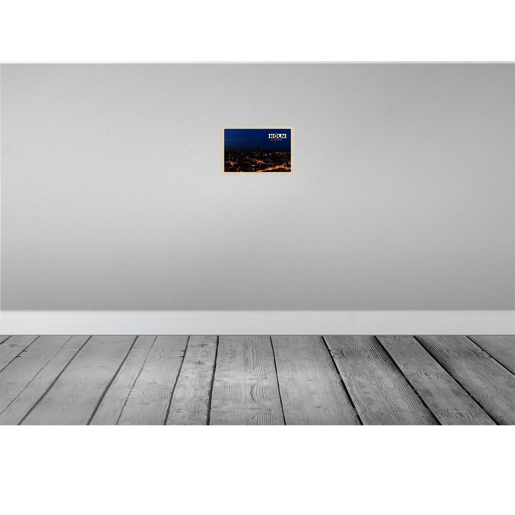 [LA-132905] Blechschild 20x30 cm Köln Deutz Blick auf Stadt Bildmotiv Reisemotiv Abenteuer Reisen Urlaub Bild 2