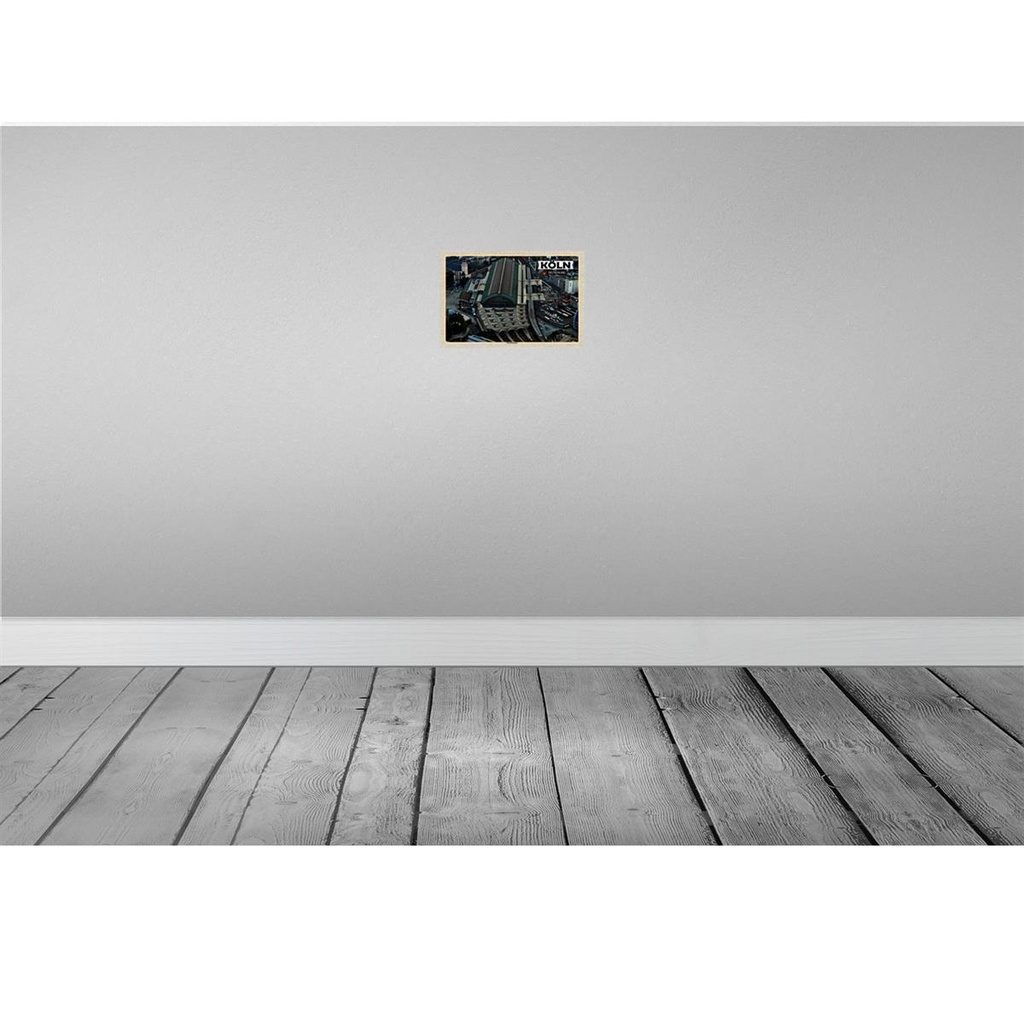 [LA-132910] Blechschild 20x30 cm Köln Blick auf Hauptbahnhof Bildmotiv Reisemotiv Abenteuer Reisen Urlaub Bild 2