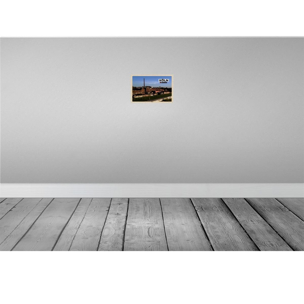 [LA-132914-H] Holzschild 20x30 cm Köln Mülheim Industrie Fluss Bildmotiv Reisemotiv Abenteuer Reisen Bild 2