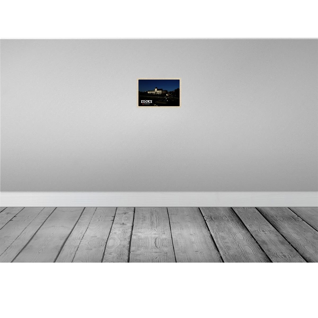 [LA-132915] Blechschild 20x30 cm Köln Porz Rhein Gebäude Bildmotiv Reisemotiv Abenteuer Reisen Urlaub Bild 2