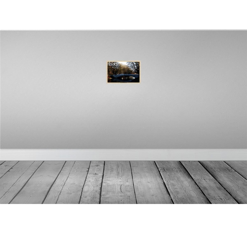 [LA-132916] Blechschild 20x30 cm Rautenstrauchkanal Köln-Lindenthal Bildmotiv Reisemotiv Abenteuer Reisen Urlaub Bild 2