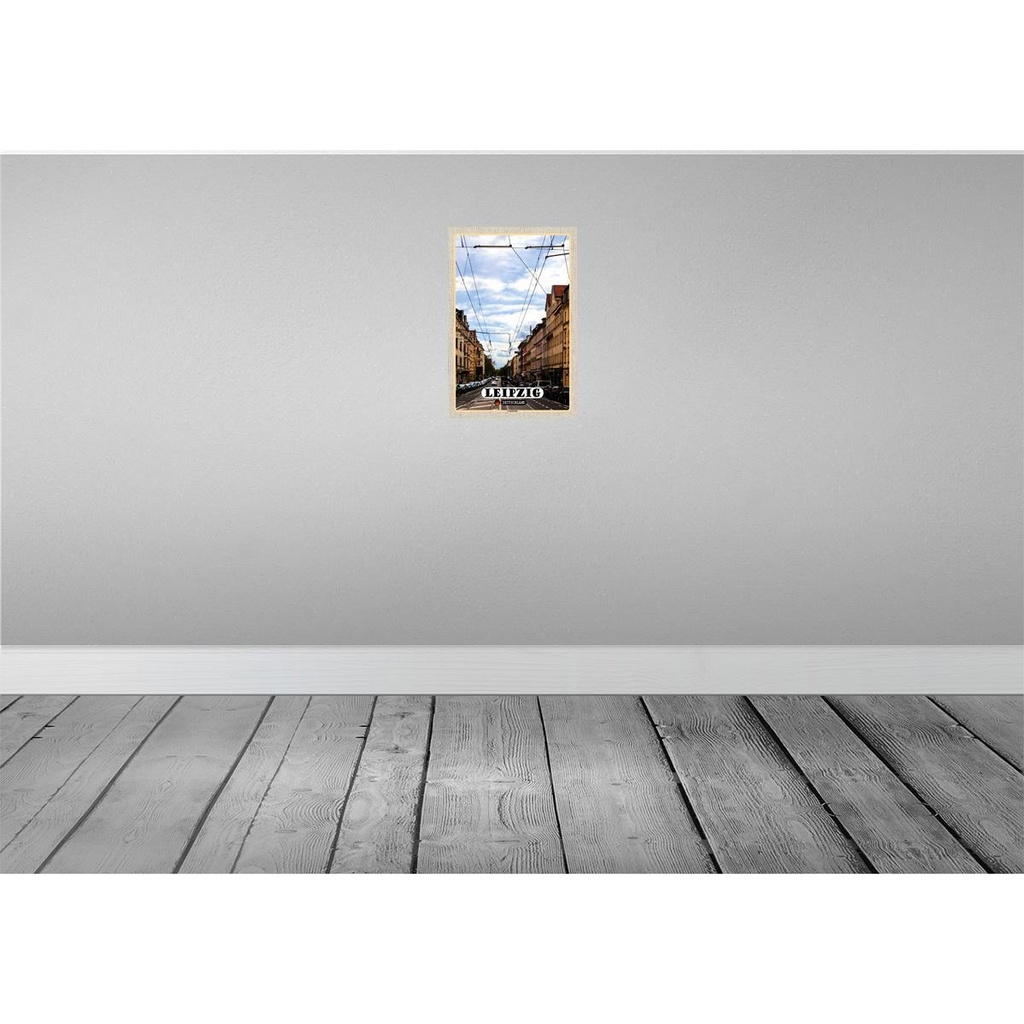 [LA-132922] Blechschild 30x20 cm Leipzig Connewitz Bahngleisen Bildmotiv Reisemotiv Abenteuer Reisen Urlaub Bild 2