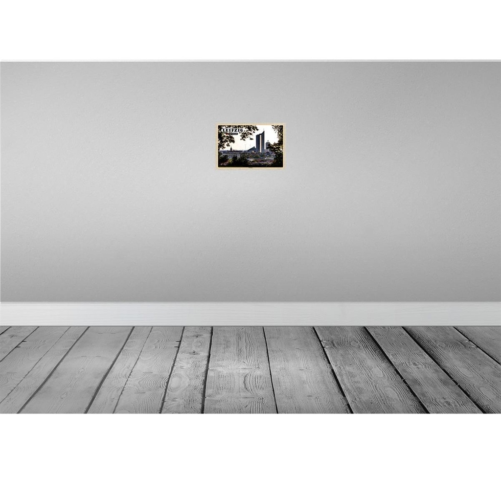 [LA-132923-H] Holzschild 20x30 cm Leipzig Fockeberg Aussicht Bildmotiv Reisemotiv Abenteuer Reisen Bild 2