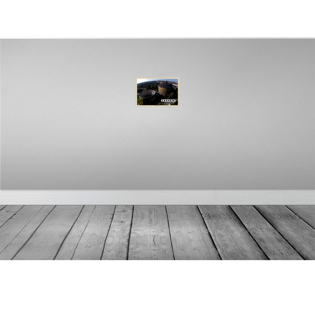 [LA-132930-H] Holzschild 20x30 cm Leipzig Blick auf Panometer Bildmotiv Reisemotiv Abenteuer Reisen Bild 2