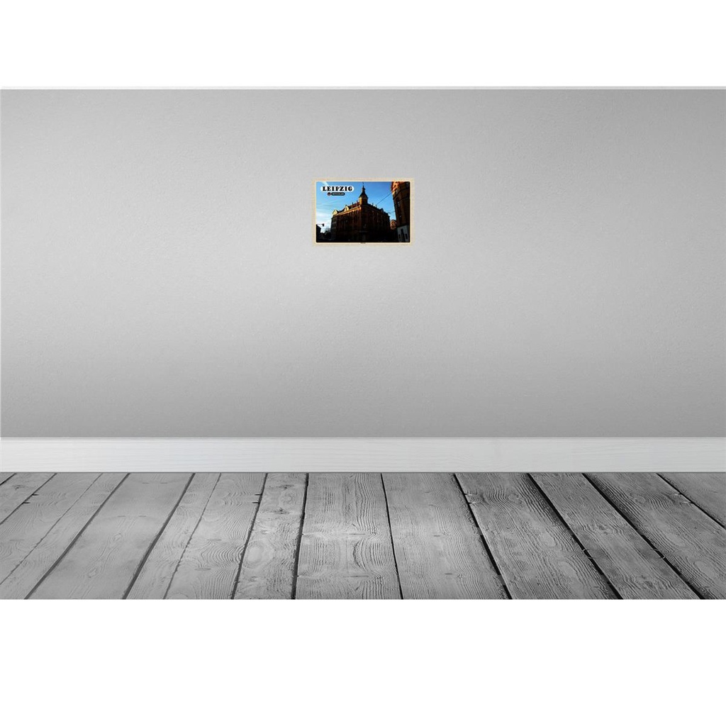 [LA-132933] Blechschild 20x30 cm Leipziger Stötteritz Gebäude Bildmotiv Reisemotiv Abenteuer Reisen Urlaub Bild 2