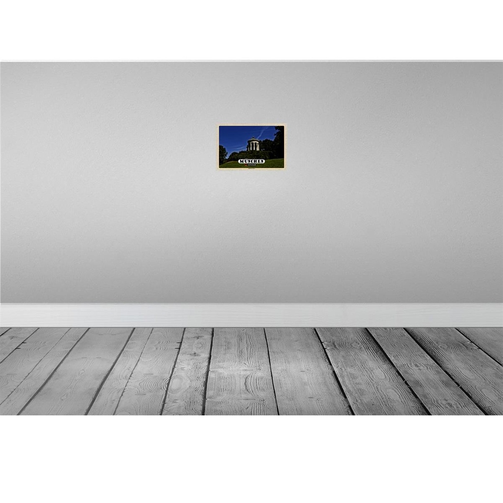 [LA-132942-H] Holzschild 20x30 cm München Englischer Garten Bildmotiv Reisemotiv Abenteuer Reisen Bild 2
