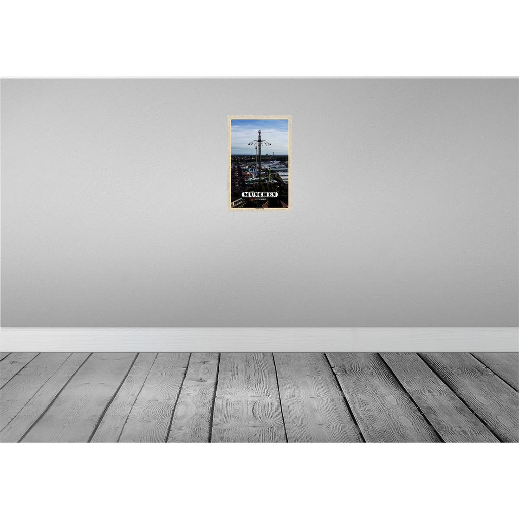 [LA-132946] Blechschild 30x20 cm München Ludwigvorstadt Kirmes Bildmotiv Reisemotiv Abenteuer Reisen Urlaub Bild 2