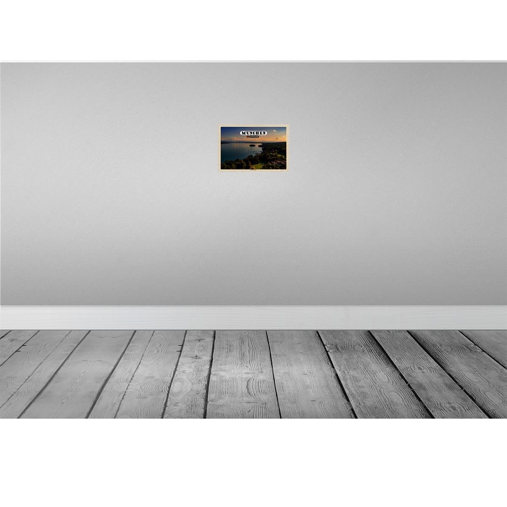 [LA-132953] Blechschild 20x30 cm München Blick auf Starnberger See Bildmotiv Reisemotiv Abenteuer Reisen Urlaub Bild 2