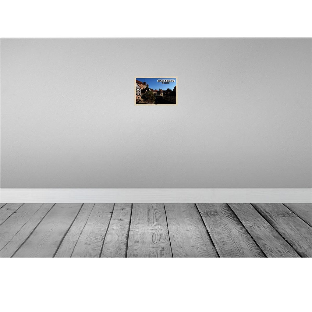 [LA-132957-H] Holzschild 20x30 cm Nürnberg Gostenhof Altstadt Bildmotiv Reisemotiv Abenteuer Reisen Bild 2