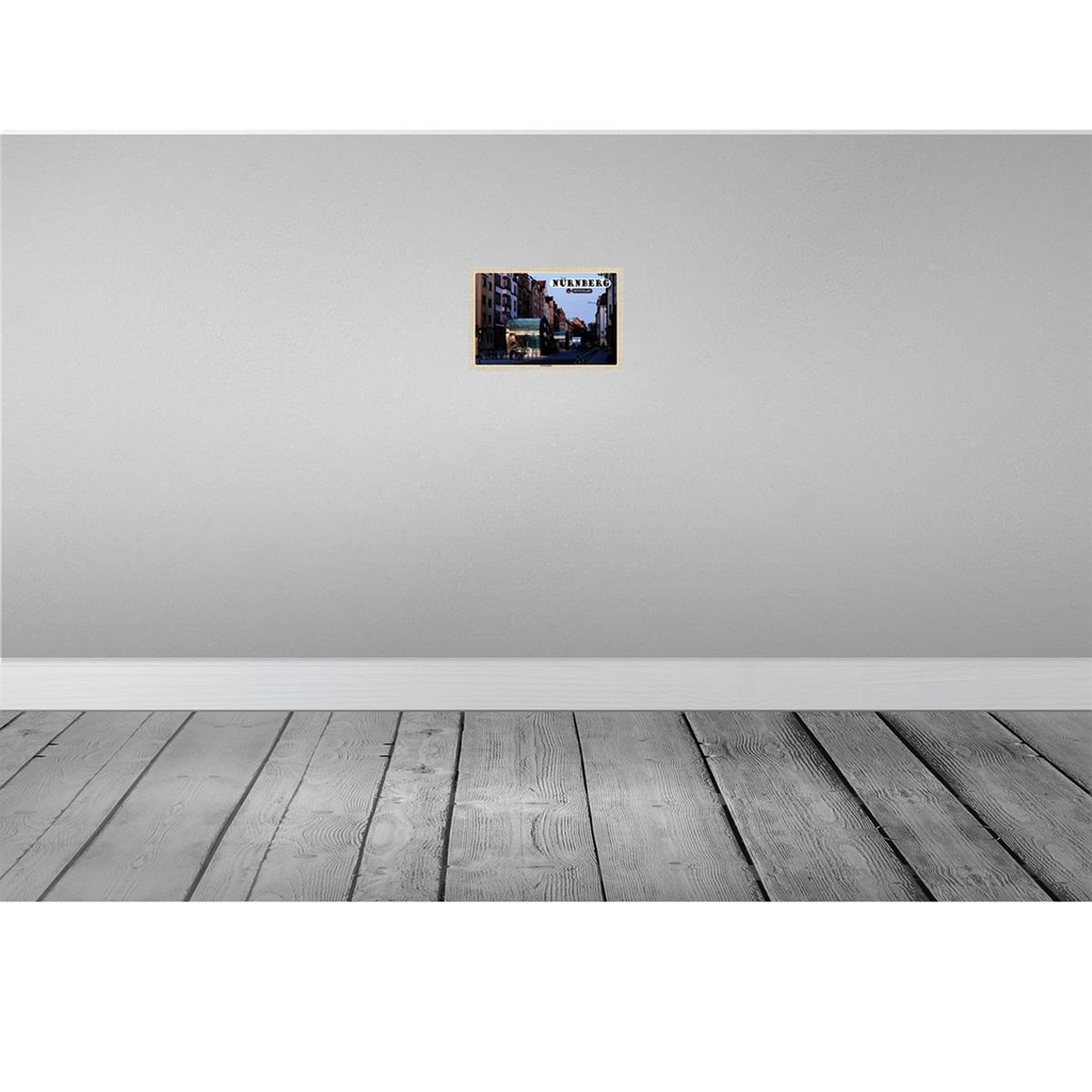 [LA-132960] Blechschild 20x30 cm Nünberg Kaulbachplatz Architektur Bildmotiv Reisemotiv Abenteuer Reisen Urlaub Häuser Bild 2