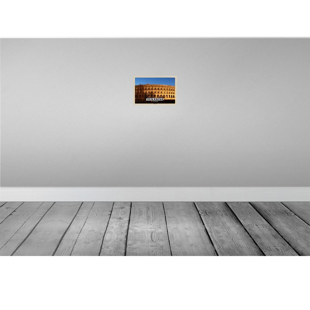 [LA-132961] Blechschild 20x30 cm Nürnberg Kongresshalle Baustill Bildmotiv Reisemotiv Abenteuer Reisen Urlaub Bild 2