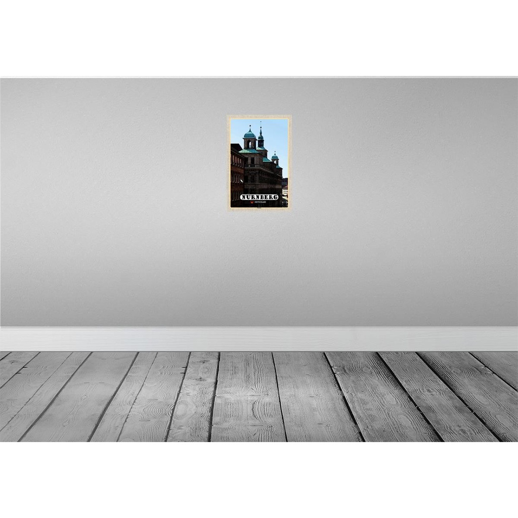 [LA-132964] Blechschild 30x20 cm Nürnberg Rathaus Gebäude Bildmotiv Reisemotiv Abenteuer Reisen Urlaub Bild 2