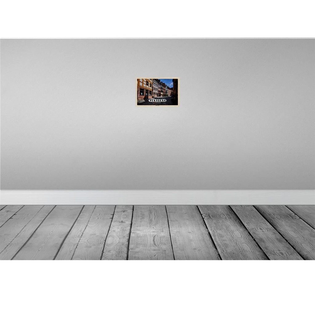[LA-132968-H] Holzschild 20x30 cm Nürnberg Weißgerbergasse Bildmotiv Reisemotiv Abenteuer Reisen Bild 2