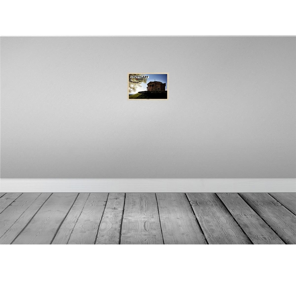 [LA-132973-H] Holzschild 20x30 cm Stuttgart Grabkapelle Architektur Bildmotiv Reisemotiv Abenteuer Reisen Bild 2