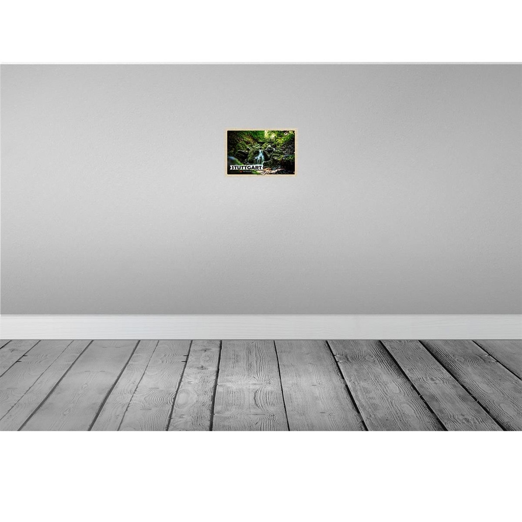 [LA-132974] Blechschild 20x30 cm Stuttgart Heslach Wasserfälle Bildmotiv Reisemotiv Abenteuer Reisen Urlaub Bild 2