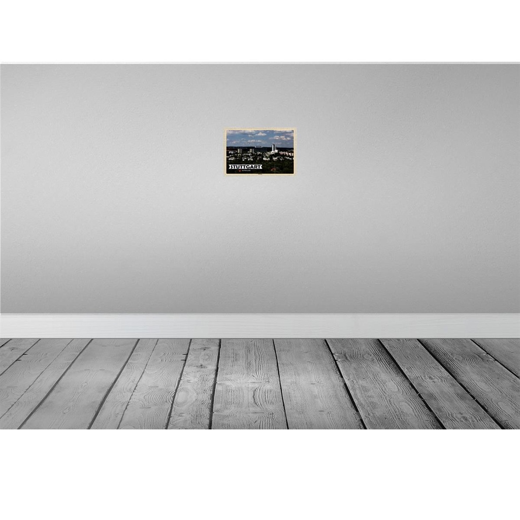 [LA-132979] Blechschild 20x30 cm Stuttgart Möhringen Stadt Natur Bildmotiv Reisemotiv Abenteuer Reisen Urlaub Bild 2