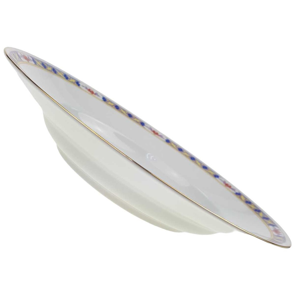 [100069] Suppenteller Goldrand 25,3 cm Rosenthal Botticelli Bunte Blumenranke Bavaria Selb gebraucht - gut Bild 2