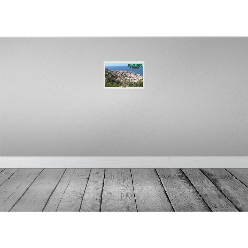 [LA-135099-H] Holzschild 20x30 cm Algier Algerien Stadtteil Bologhine Bildmotiv Reisemotiv Abenteuer Reisen Bild 2
