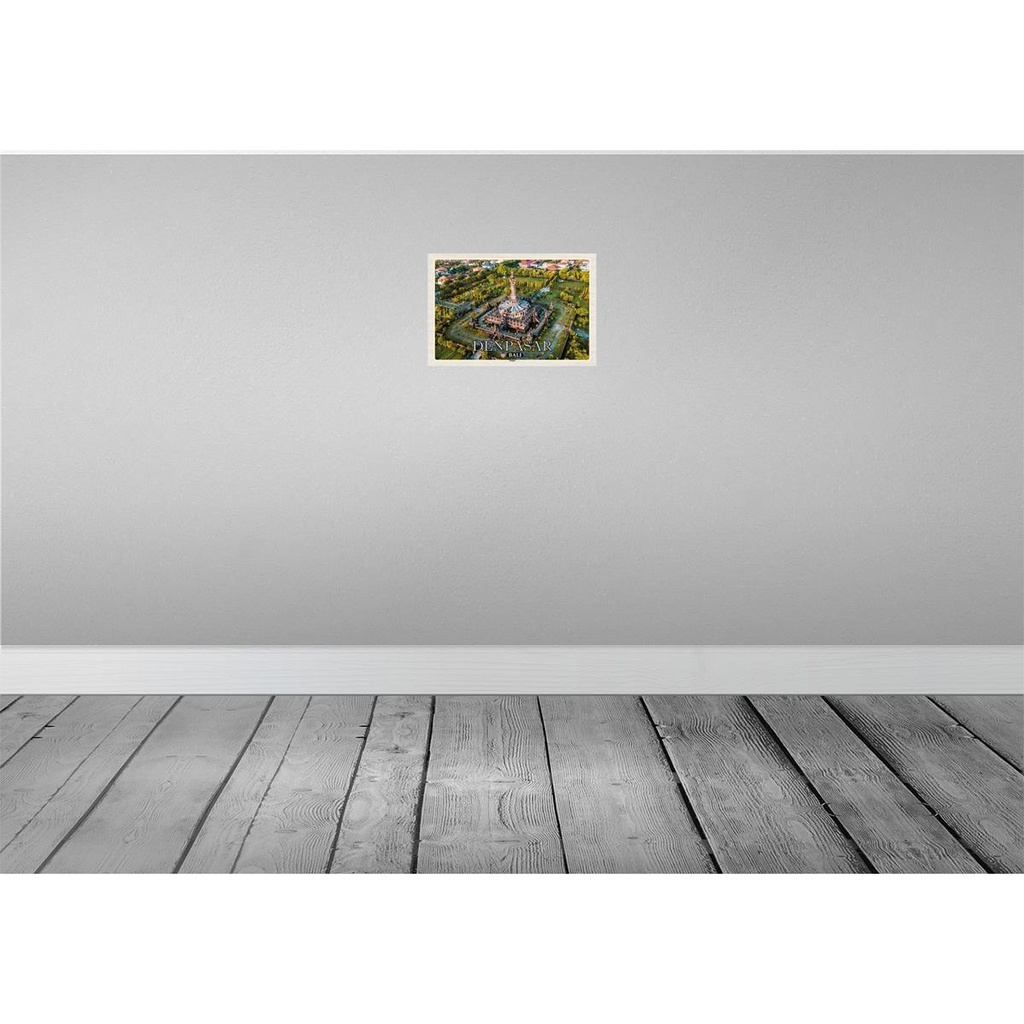 [LA-135101-H] Holzschild 20x30 cm DENPASAR Bali Tempel Architektur Bildmotiv Reisemotiv Abenteuer Reisen Bild 2