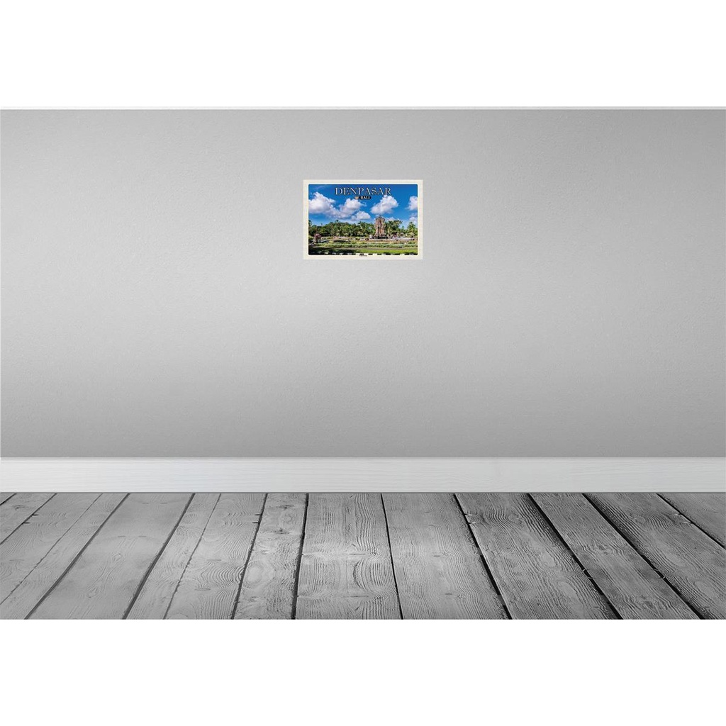 [LA-135102-H] Holzschild 20x30 cm DENPASAR Bali Tempelanlage Bildmotiv Reisemotiv Abenteuer Reisen Bild 2