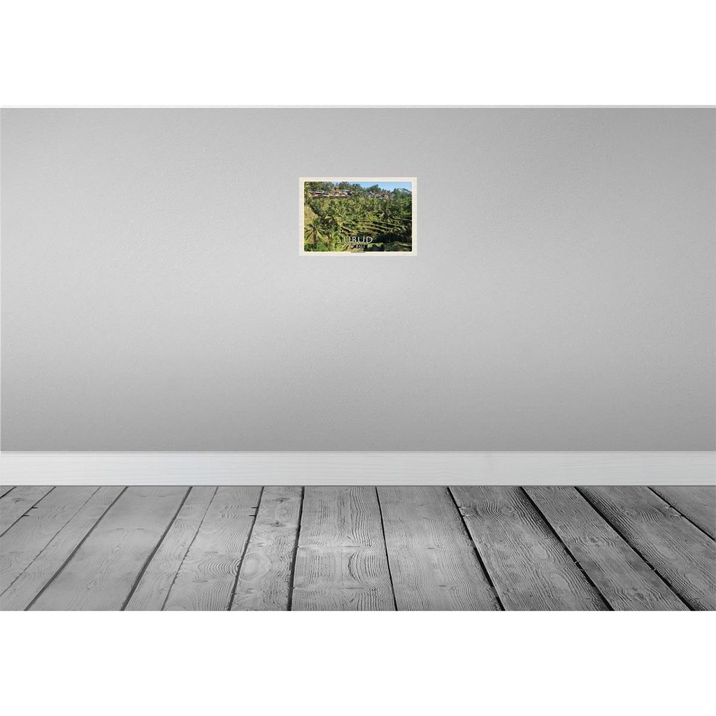 [LA-135103] Blechschild 20x30 cm Ubud Bali Tegalalang Reisterrassen Bildmotiv Reisemotiv Abenteuer Reisen Urlaub Bild 2