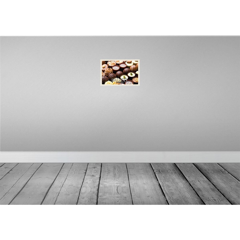 [LA-135105-H] Holzschild 20x30 cm Brüssel Belgien Belgische Pralinen Bildmotiv Reisemotiv Europa Bild 2