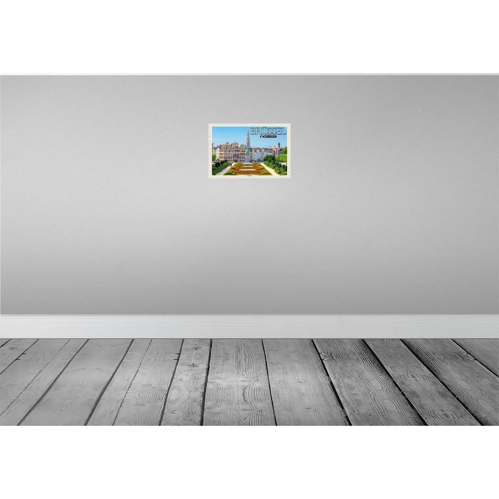 [LA-135107] Blechschild 20x30 cm Brüssel Belgien Kunstberg Bildmotiv Reisemotiv Abenteuer Reisen Urlaub Bild 2