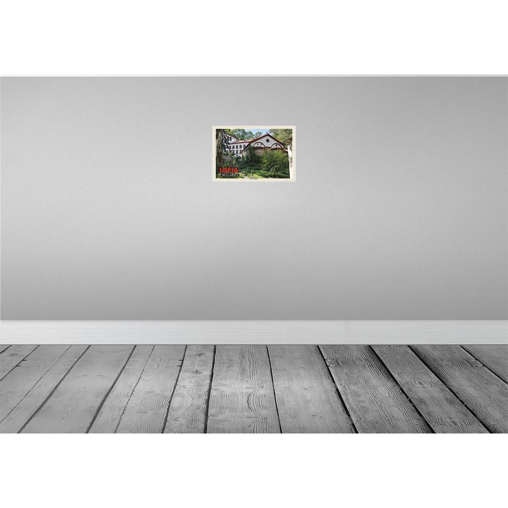 [LA-135117-H] Holzschild 20x30 cm Sofia Bulgarien Kloster Dragalevtsi Bildmotiv Reisemotiv Europa Bild 2