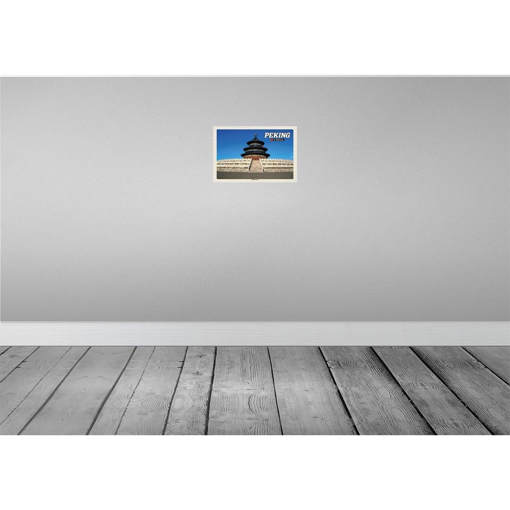 [LA-135129-H] Holzschild 20x30 cm Peking China Himmelstempel Bildmotiv Reisemotiv Abenteuer Reisen Bild 2