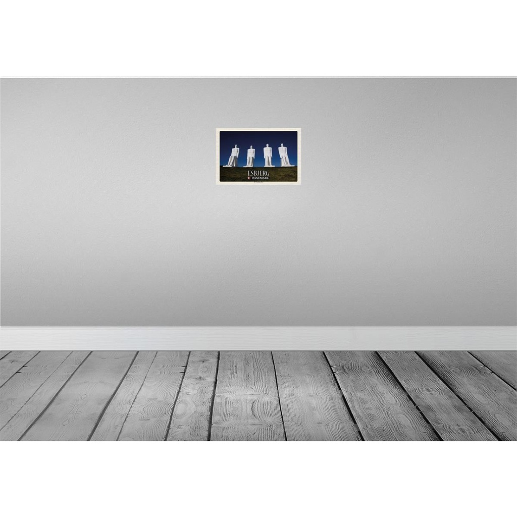 [LA-135138-H] Holzschild 20x30 cm Esbjerg Dänemark Der Mensch am Meer Bildmotiv Reisemotiv Europa Bild 2