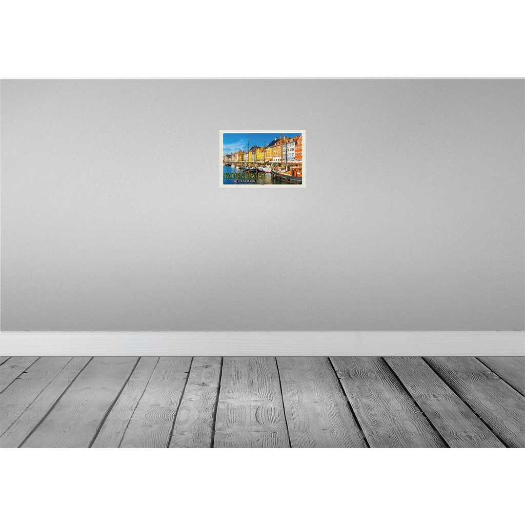 [LA-135139] Blechschild 20x30 cm Kopenhagen Dänemark Altstadt Boote Bildmotiv Reisemotiv Abenteuer Reisen Urlaub Bild 2