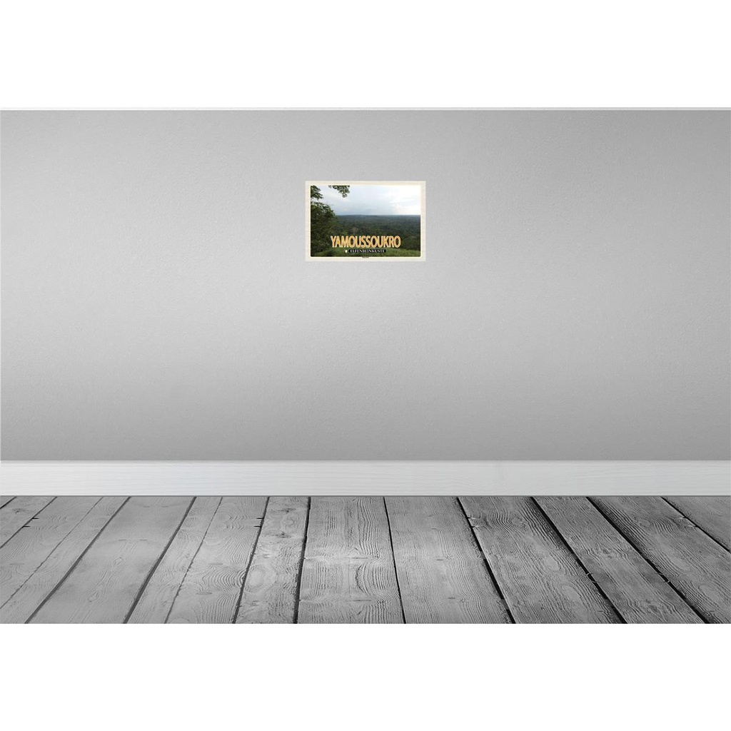 [LA-135148-H] Holzschild 20x30 cm Yamoussoukro Elfenbeinküste Regenwald Bildmotiv Reisemotiv Amerika USA Bild 2