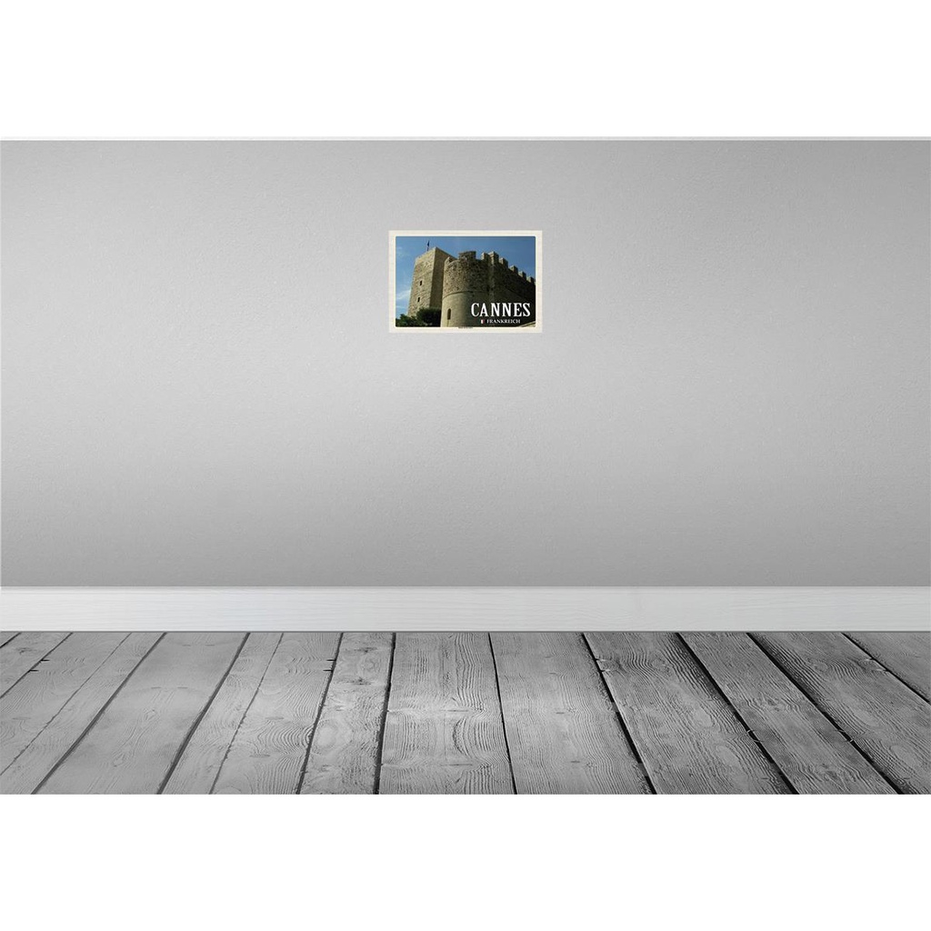 [LA-135153-H] Holzschild 20x30 cm Cannes Frankreich Musée Castre Bildmotiv Reisemotiv Europa Bild 2
