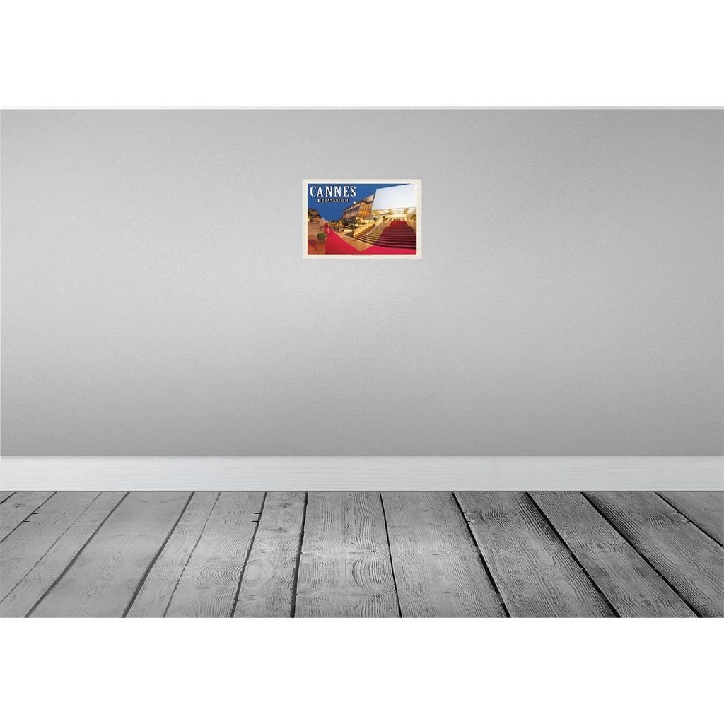 [LA-135154-H] Holzschild 20x30 cm Cannes Frankreich Palais Festivals Congrès Bildmotiv Reisemotiv Europa Bild 2