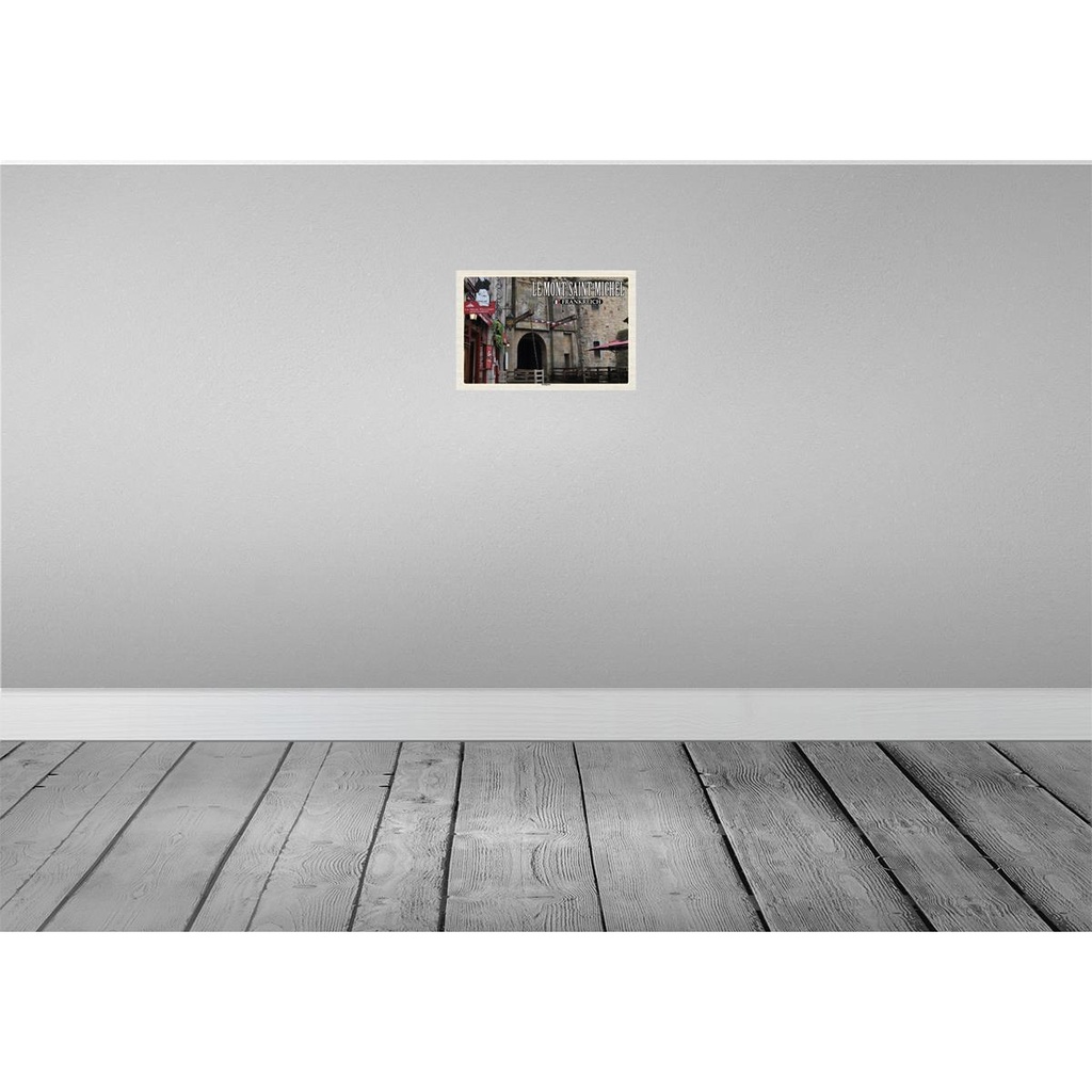 [LA-135167] Blechschild 20x30 cm Le Mont-Saint-Michel Frankreich Königstor Abenteuer Reisen Urlaub Bild 2