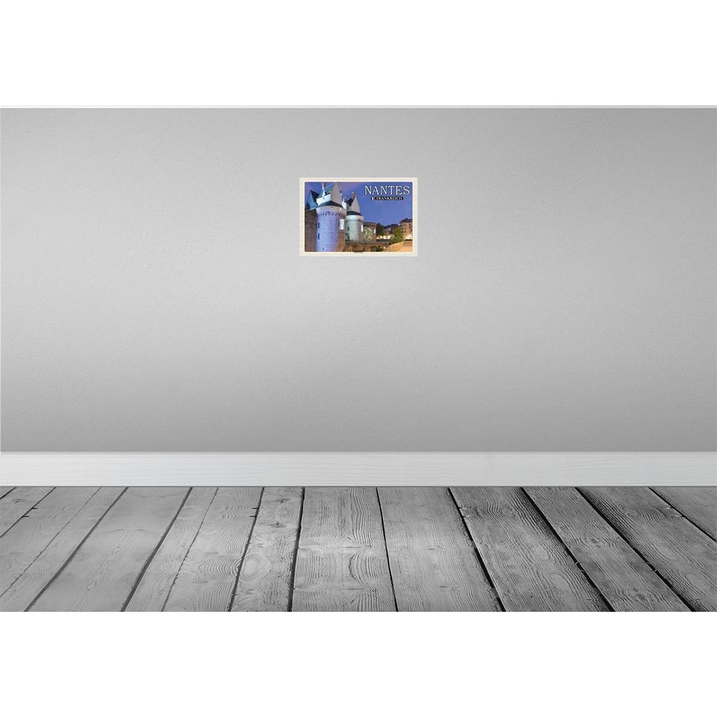 [LA-135175-H] Holzschild 20x30 cm Nantes Frankreich Schloss Bildmotiv Reisemotiv Europa Bild 2