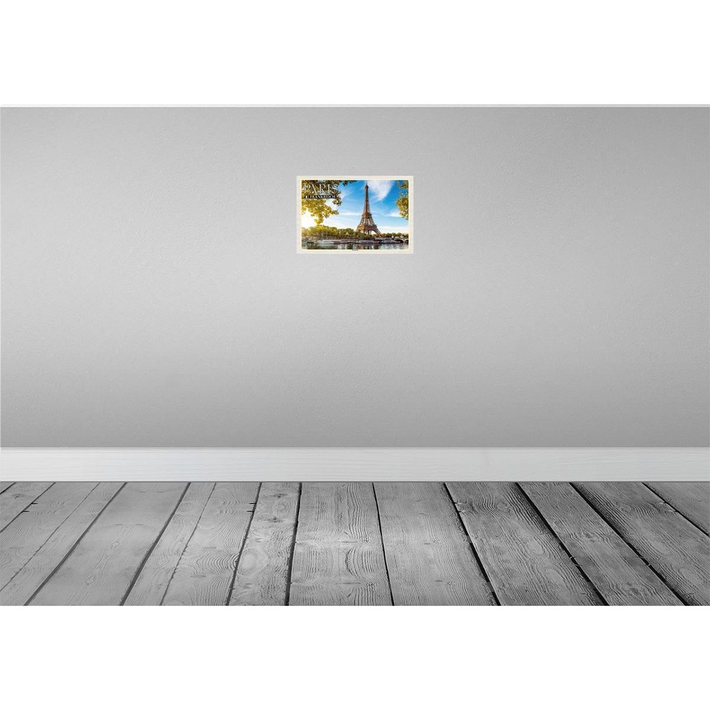 [LA-135185-H] Holzschild 20x30 cm Paris Frankreich Eiffelturm Straße Stadt Bild 2